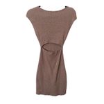 Aritzia Wilfred Ribbed Knit Cutout Mini Dress Brown XS Photo 1