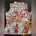 Calvin Klein Sleeveless Floral Women’s Blouse – Size S – Coral, Orange & Green Photo 11