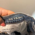 American Eagle Stretch 90's Straight Jean Medium Wash Mid Rise 14LONG Photo 4