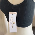 Spiritual Gangster NWT XS/S Amara seamless Grey charcoal sports bra square neck Photo 8