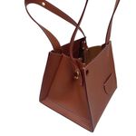 DANSE LENTE Margot Leather Tote Bag Sunset Orange Photo 7