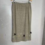 Vintage Donna Vinci Couture Two‎ Piece Embellished Skirt Suit Set Size 16 Brown Photo 3