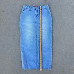 Zana Di Vintage Y2K Light Blue Denim Maxi Skirt Cargo Utility Pockets Size 5 Photo 7