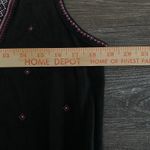 J.Jill Womens Medium Embroidered Sleeveless Knit Sun Dress Tassel Boho Festival Photo 5