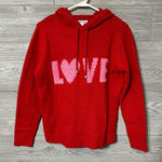 Cupcakes and Cashmere‎ Small S LOVE Pullover Hooded Sweater hoodie red Photo 0