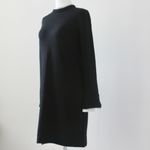 Vince Camuto Black Sweater Ruffle Collar Knee-Length Preppy Cute Dress Small Photo 5