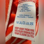 Boden Melon/White Striped Cotton Shirt Size 6 White Photo 4