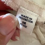 J. Jill High‑Rise Angled‑Pocket Wide‑Leg Jeans in Ivory Size 14P White Photo 9