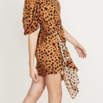 RHODE Pia Mini Dress in Cheetah Print Small NWT! Tan Photo 0