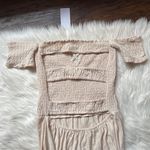 Sage The Label Off The Shoulder Pinstripe Jumpsuit Photo 5