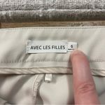 Avec Les Filles  Wide Leg Cream Trousers Dress Pants Women’s Size 6 Anthropologie Photo 9