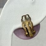 Vintage Signed Japan Pink Lavender Glass Pearl Clip On Earring Elegant Statement Photo 8