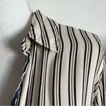 Something Navy  • Cream Navy Burgundy Striped Blouse Photo 2