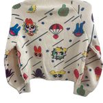 SheIn The Powerfuff Girls X Sz(S) V Neck Cartoon Pattern Reglan Sleeve Sweater Photo 2