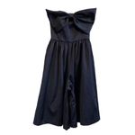 Asos satin navy formal bow front jumpsuit Blue Size 4P Photo 1