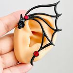 1 Piece Black Bat Wing Ear Stud Jacket Photo 0