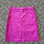 Pilcro Anthropologie  Talia Corduroy Mini Skirt in Raspberry Pink Purple Photo 1