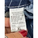 Womens Bell Bottom Jeans Pinstripe Flare Button Fly Boho Hippie Denim Pants XL Blue Photo 5