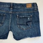 American Eagle  rip jean shorts pockets 4 daisy dukes cut off raw hem distressed Photo 6