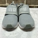 Puma Tennis Shoe Sneaker Velcro Strap Lace Up Gray US Womens Size 8.5 Photo 3