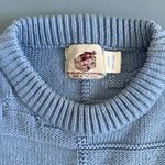 Vintage UNC North Carolina Tar Heels Blue Knit Cotton Crewneck Sweater Size L Photo 3