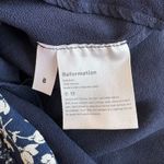 Reformation  Fraise Dress Elyse Mini Blue Floral Size 8 Photo 3