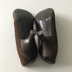 Franco Sarto Suede Coin Brown Mary Jane Kitten Heel Shoes Womens Size 8.… Photo 6