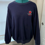 Vintage Navy Blue Toronto Canada Pullover Sweatshirt Cotton Blend Medium Photo 0