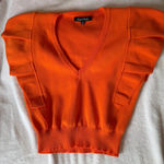 Strut & Bolt Orange  Top Burnt V-Neck Photo 0