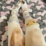 Cat Lover Weirdcore Leggings Tights Kawaii White Photo 2