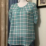 DNA Couture Chiffon Plaid Blouse Photo 1