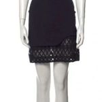 Jonathan Simkhai black lace eyelet trim detail short skirt size US 4 Photo 0