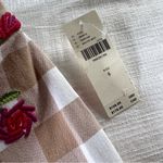 Maeve Gingham Floral Embroidered Capri Pants NWT - size 4 Photo 6