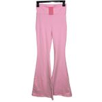 Edikted NEW Naomi Flared Bubble Gum Pink Pants Small Photo 1