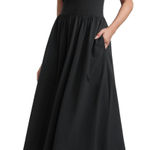 CRZ Yoga  Square Neck Maxi Dress for Women - Flowy Sleeveless Padded Travel Casual Outfits with Side Pockets Photo 0