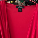 Nina Leonard Red NWT Lemmi for  Poly/Spandex Size Lrg Wrap Dress Gold Bel… Photo 5