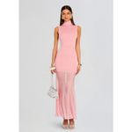 SER.O.YA Amine Knit Maxi Dress in Coral Blush XX Photo 9