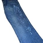 Cosmopolitan Dark Blue Wash Y2K Floral Jeans  Beaded Design Women’s Size 10 Reg! Photo 3
