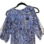 Lilly Pulitzer Bryce Romper Taverna Tile Print Bright Navy Blue Size Small Photo 8