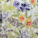 Chico's Chico’s White Multicolor Tropical Floral Print Short Sleeve Knotted Hem Top 1/M Photo 6