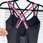 Victoria Sport Victoria Secret Sport Ribbed Strappy Bodysuit Small Black Euc Photo 7