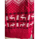Prince & Fox Red Fair Isle Reindeer Christmas Sweater Medium Photo 2