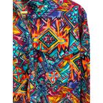 VTG Roper Aztec Southwestern Neon Button Up Shirt Large Cotton Rodeo Cowboy Photo 1