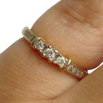 10K 10KT Fine Yellow Gold Diamond Wedding Engagement Anniversary Ring Sz 5.25 Photo 5