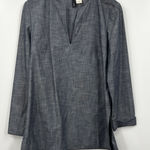 J Crew Shirt Womens Blue Pullover Denim Blue Long Sleeve‎ Tunic Size 8 Photo 0