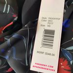 Parker Floral One Shoulder Dress XS Black Multi Lined Tiered Hem NWT Photo 5