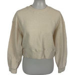 Keiki Kona  Sweater Small Cream Cropped Textured Cozy Minimalist Photo 0