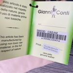 Nwt Italian leather gianni conti cream cross body bag purse with metal hardware Tan Photo 6