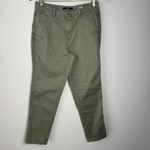 Quince Stretch Cotton Twill Girlfriend Chino Pants Side Stripe Olive Size 27 Photo 3