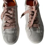 ZARA  Women Metallic Glitter Silver Lace Up Fashion Sneakers Size‎ EU 39 US 8 Photo 3